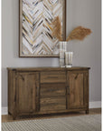 Dovetail - 3 Drawers Server With 2 Doors