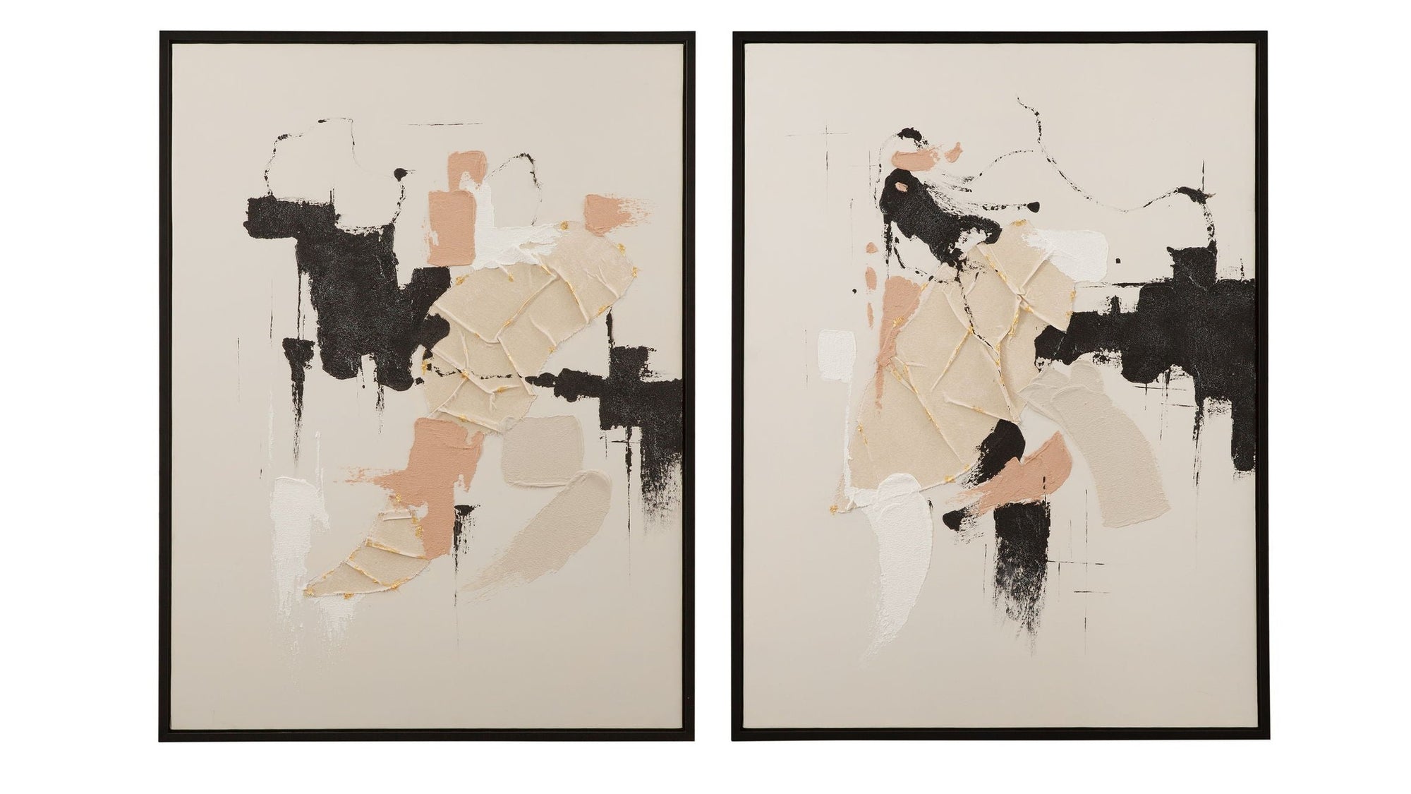 Intuitive Framed Canvas Set of 2 - Beige