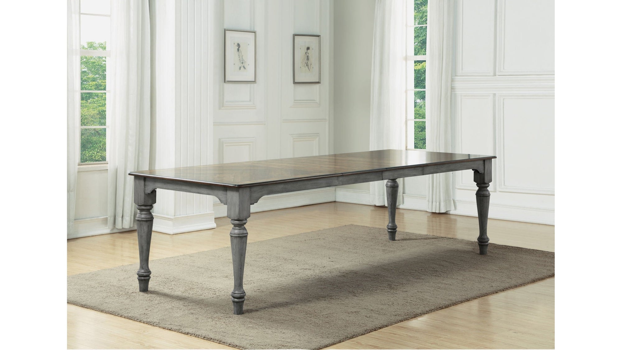 Plymouth - Rectangular Dining Table - Gray
