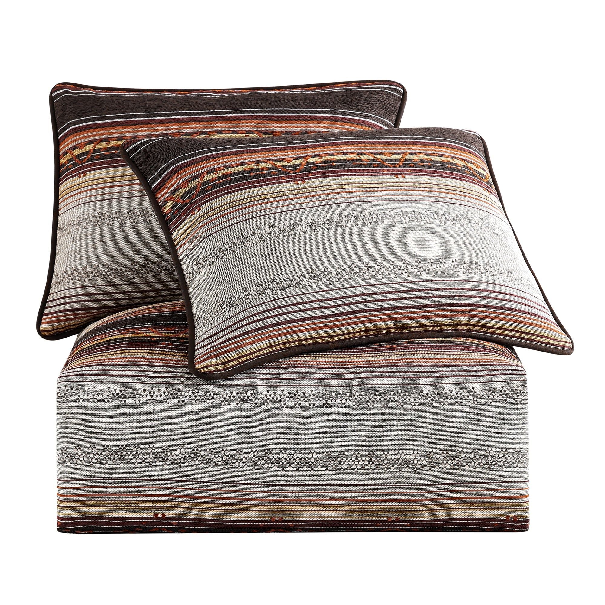 Estes - King Chenille Duvet Cover Set (Set of 3) - Copper