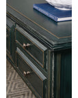 Charleston - Five-Drawer Console Table - Dark Green