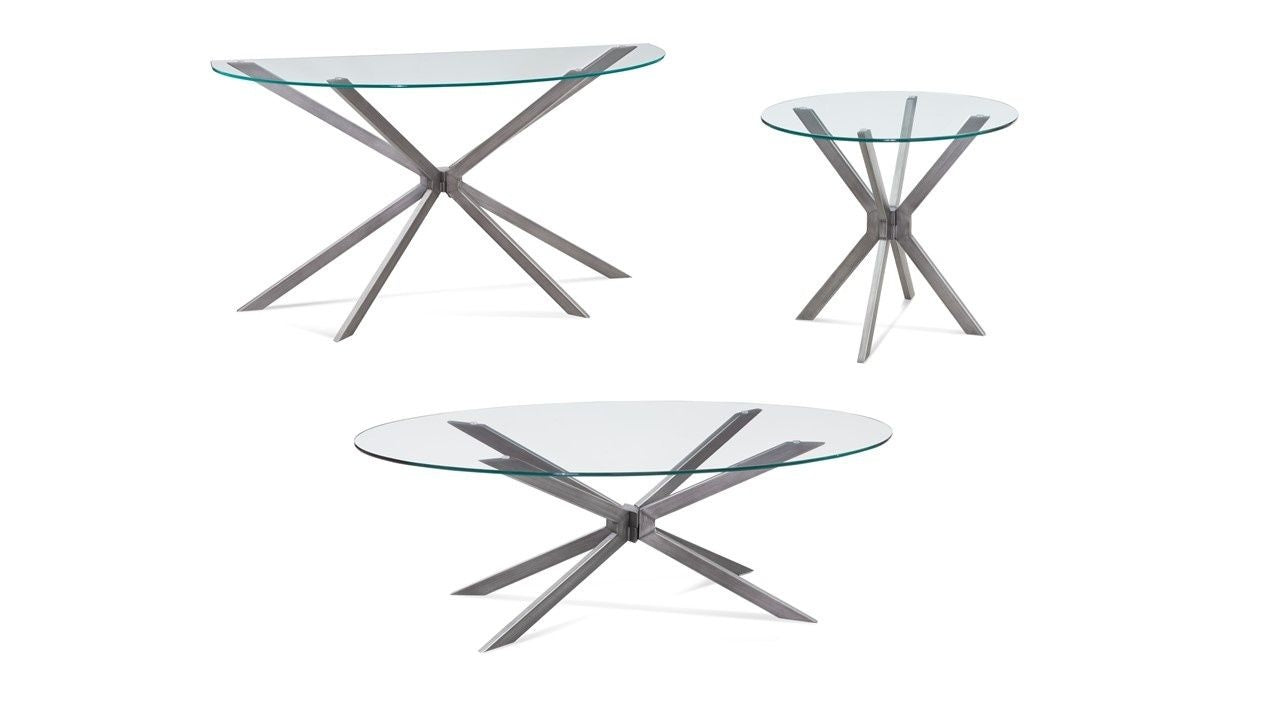 Deen - Oval Cocktail Table - Gray