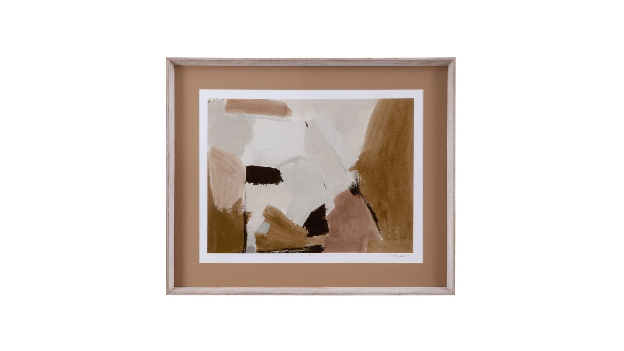 Almondine I Framed Art - Dark Brown