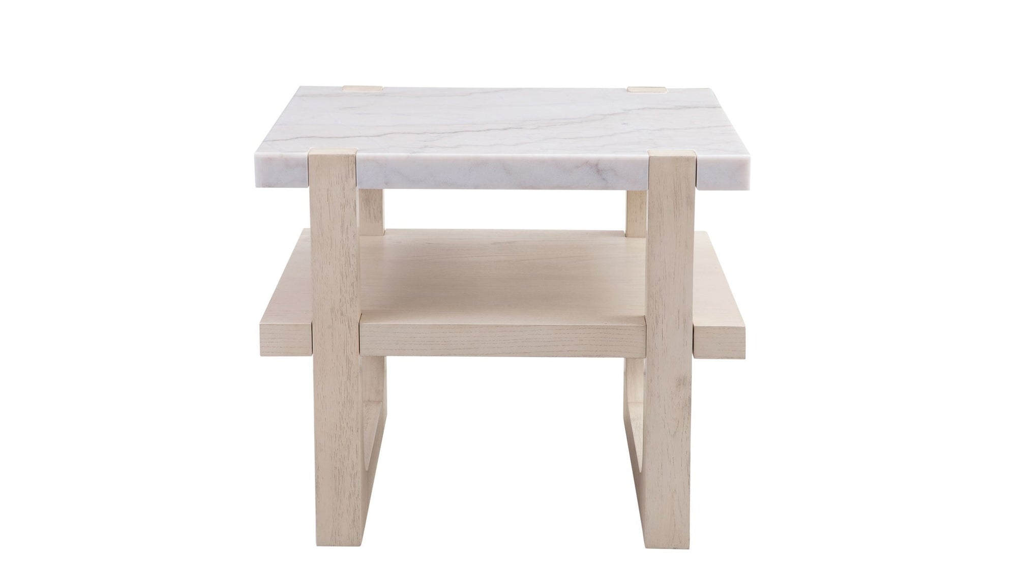 Newport - Rectangle End Table - White