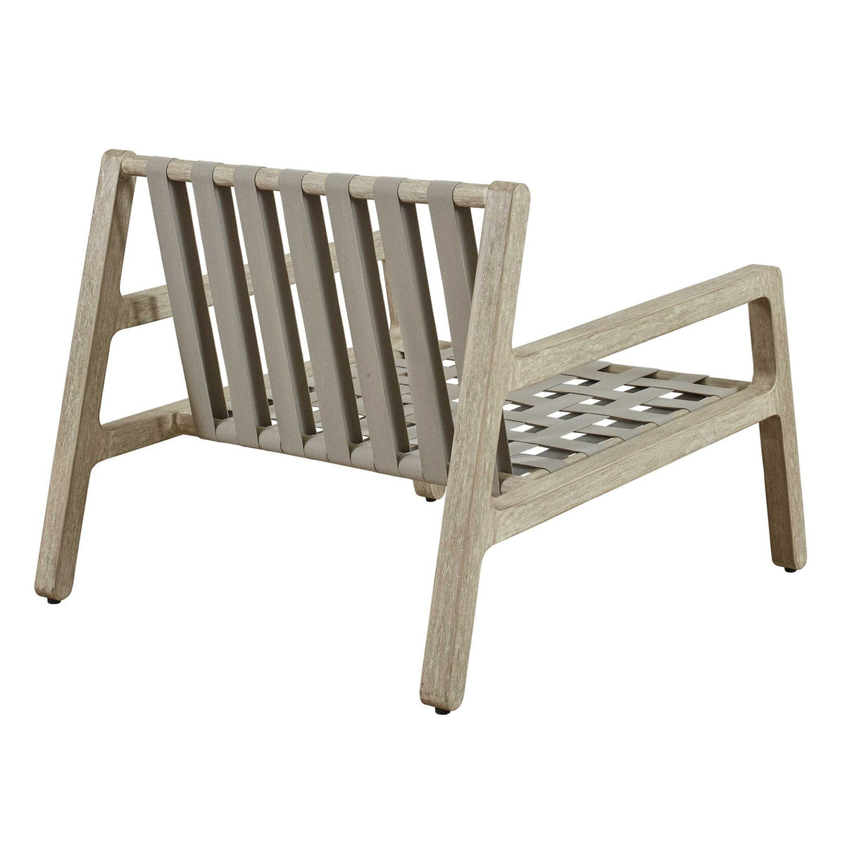 Strapped - Outdoor Lounge Chair - Light Brown / Light Gray