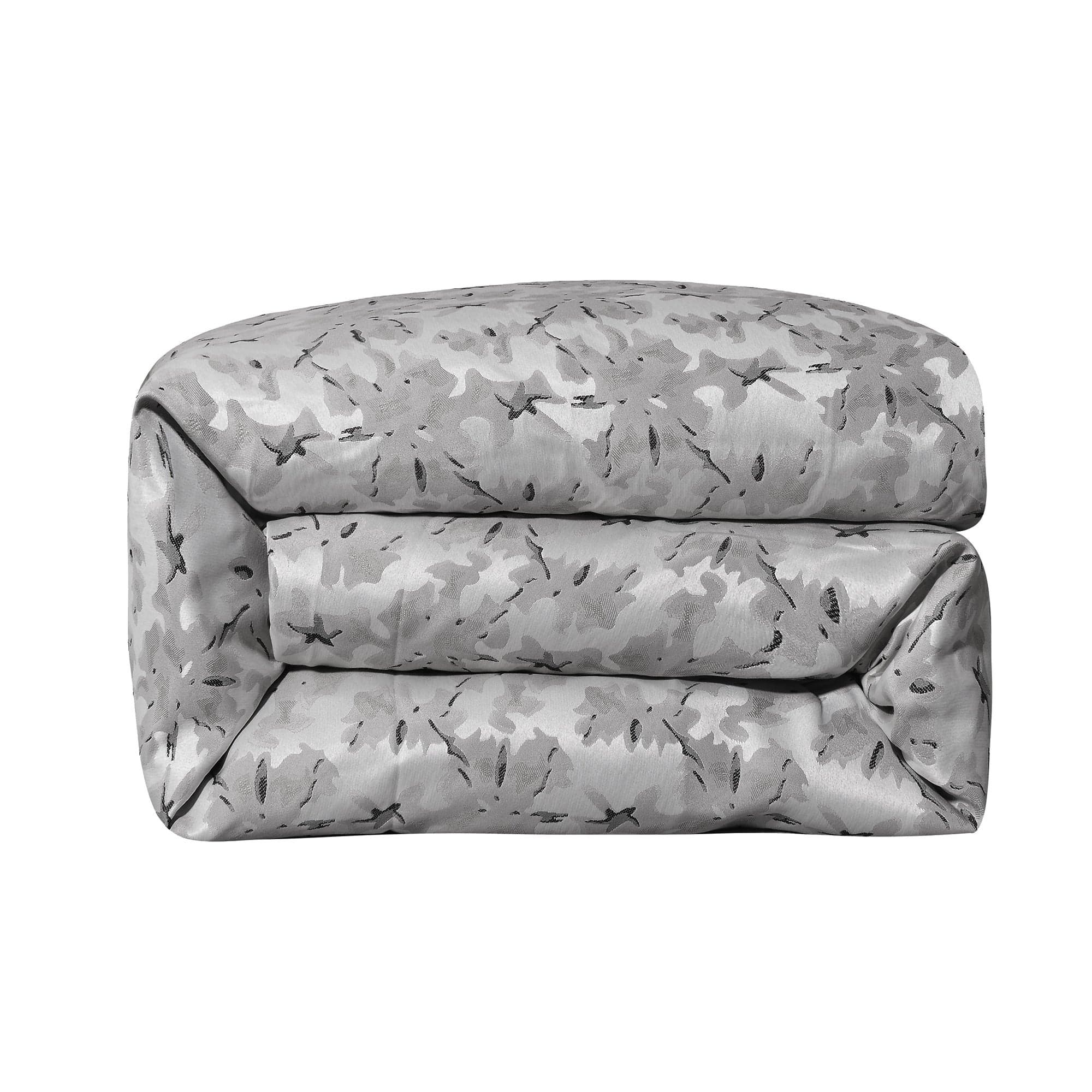 Warshack Inkblot - Queen Duvet Cover - Gray
