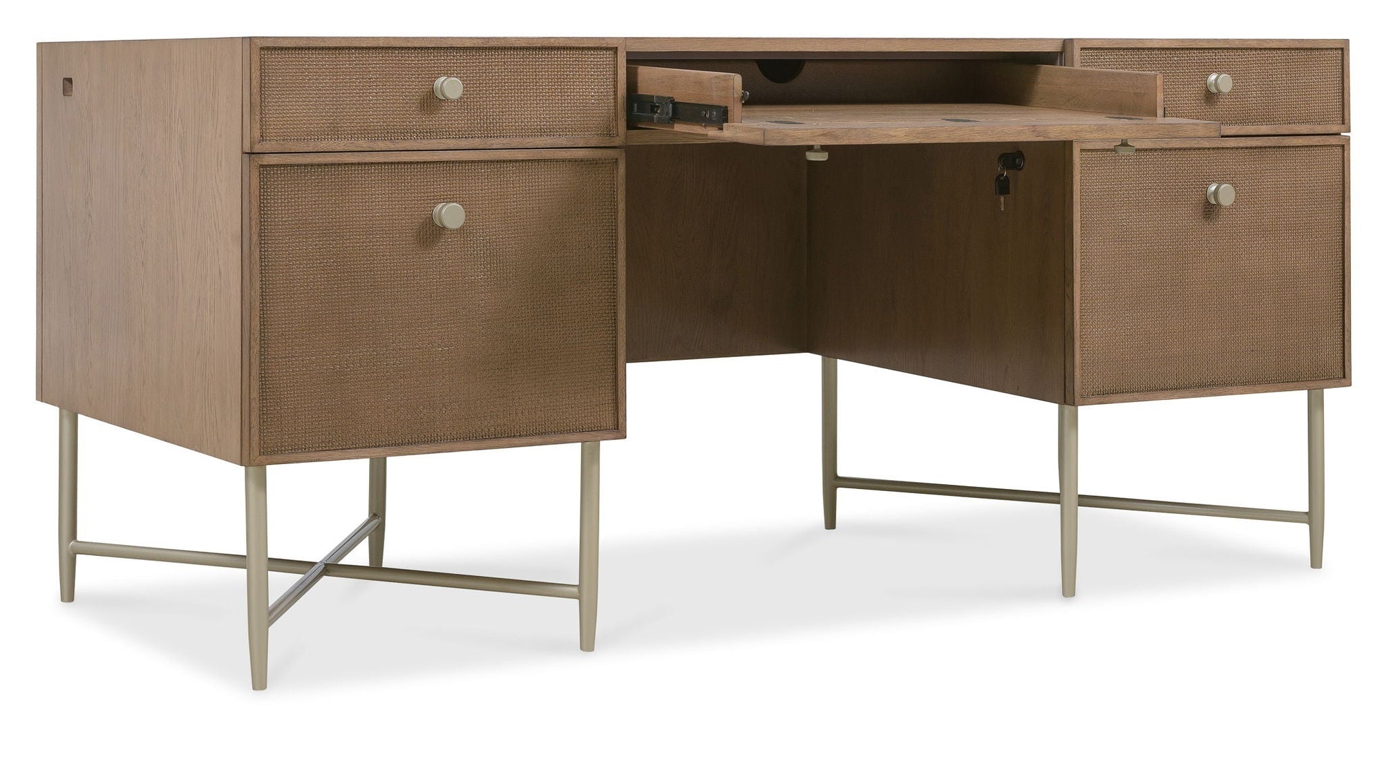Sonnet - Sonnet Executive Desk - Dark Gray