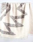Maguey - 100% Wool Handwoven Throw Blanket - Natural / Tan