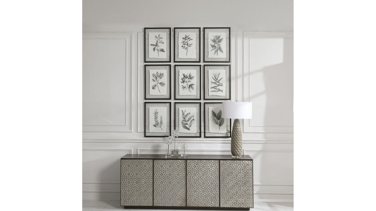Farmhouse Florals - Framed Prints (Set of 9) - Black