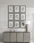 Farmhouse Florals - Framed Prints (Set of 9) - Black
