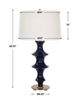 Coil - Sculpted Blue Table Lamp