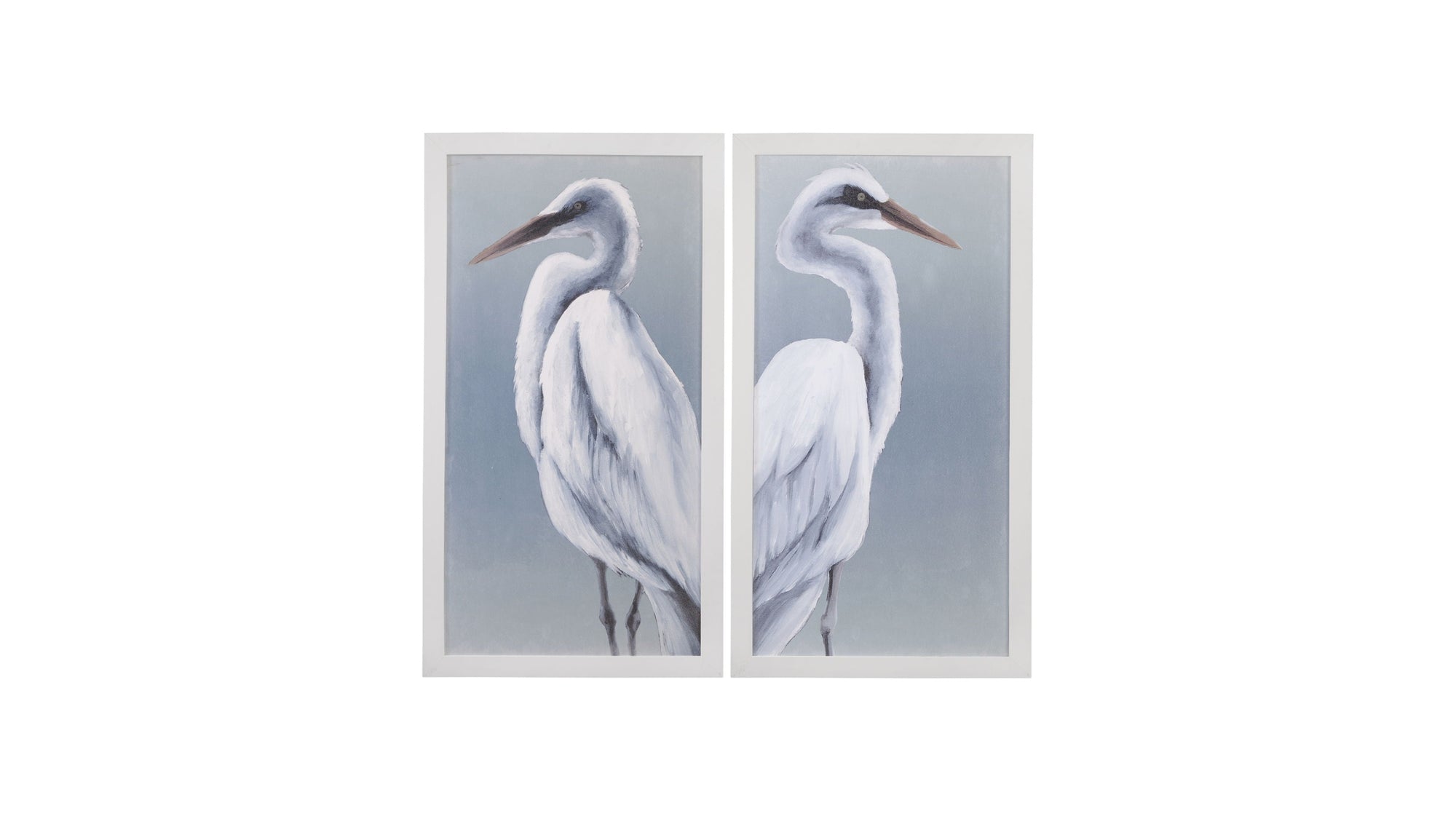 Herald In Mist II Framed Print - Blue / White