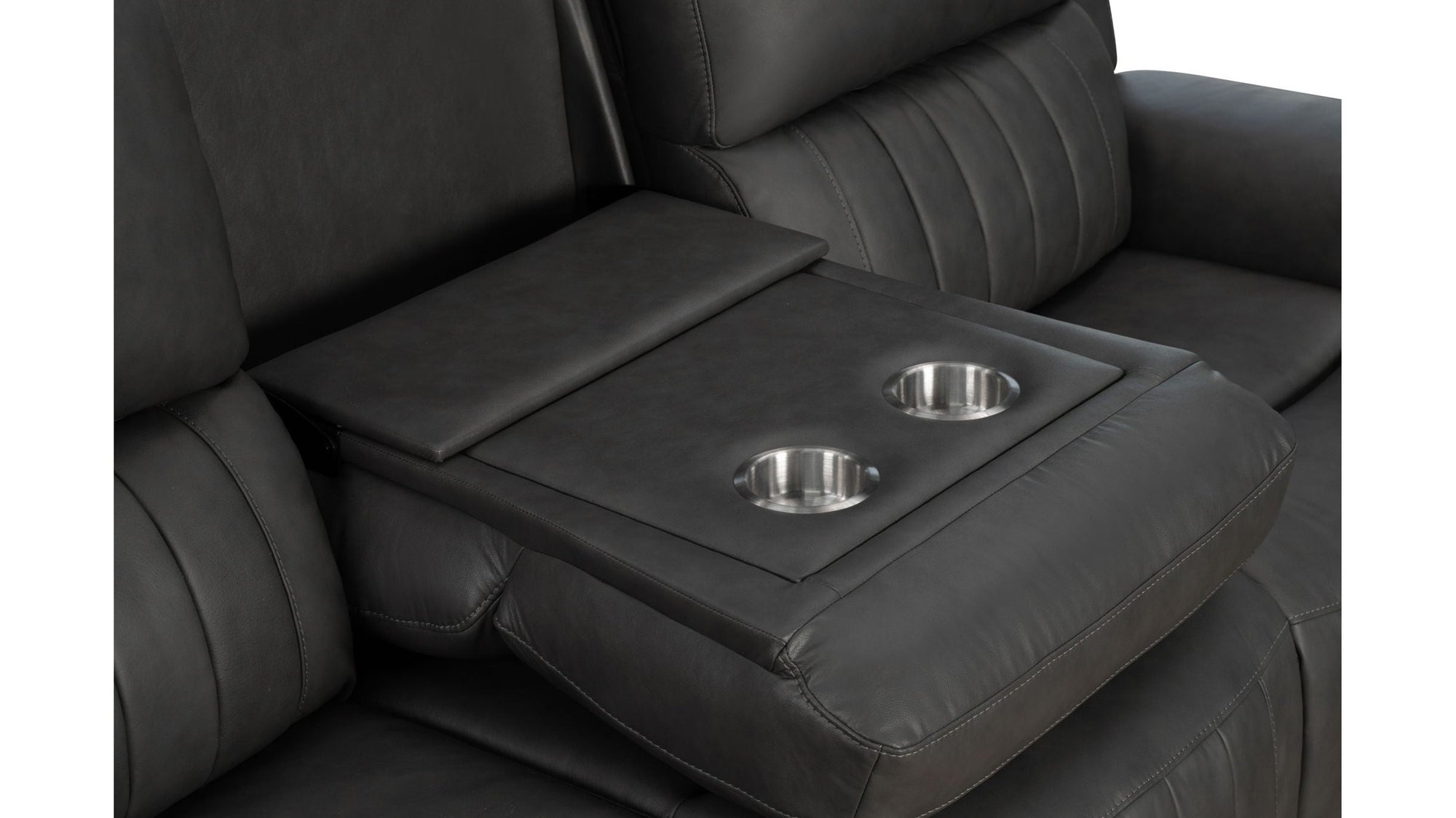 Pierce - Power Sofa With Power Recline, Power Headrest Drop Down Table With Two Cup Holders -Zero Gravity, Lumbar