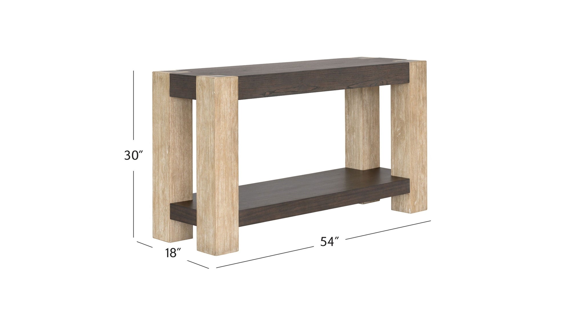 Harmony - Console Table - Carbon Mindi / Blonde Acacia