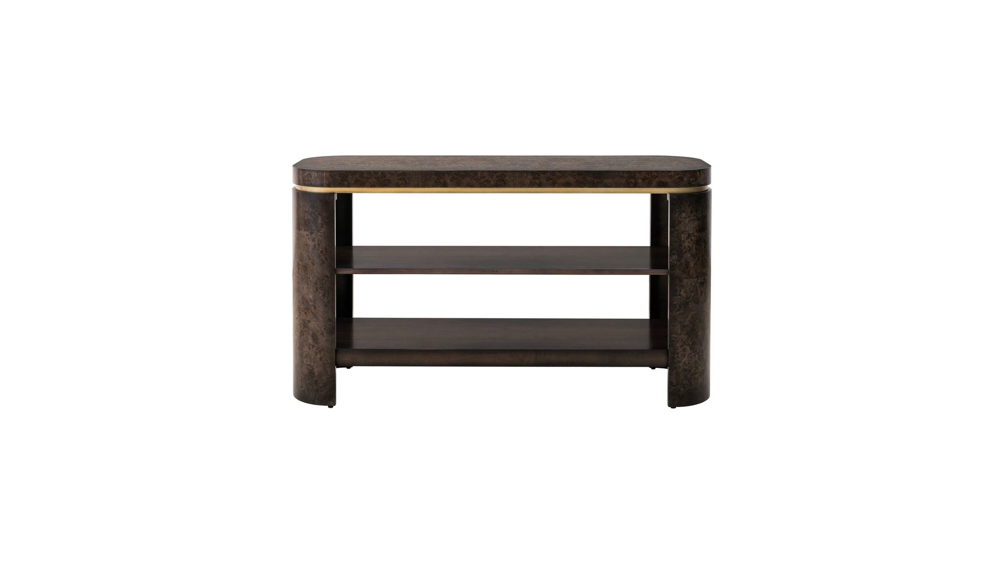 Langford - Console Table - Ebony Mappa Burl
