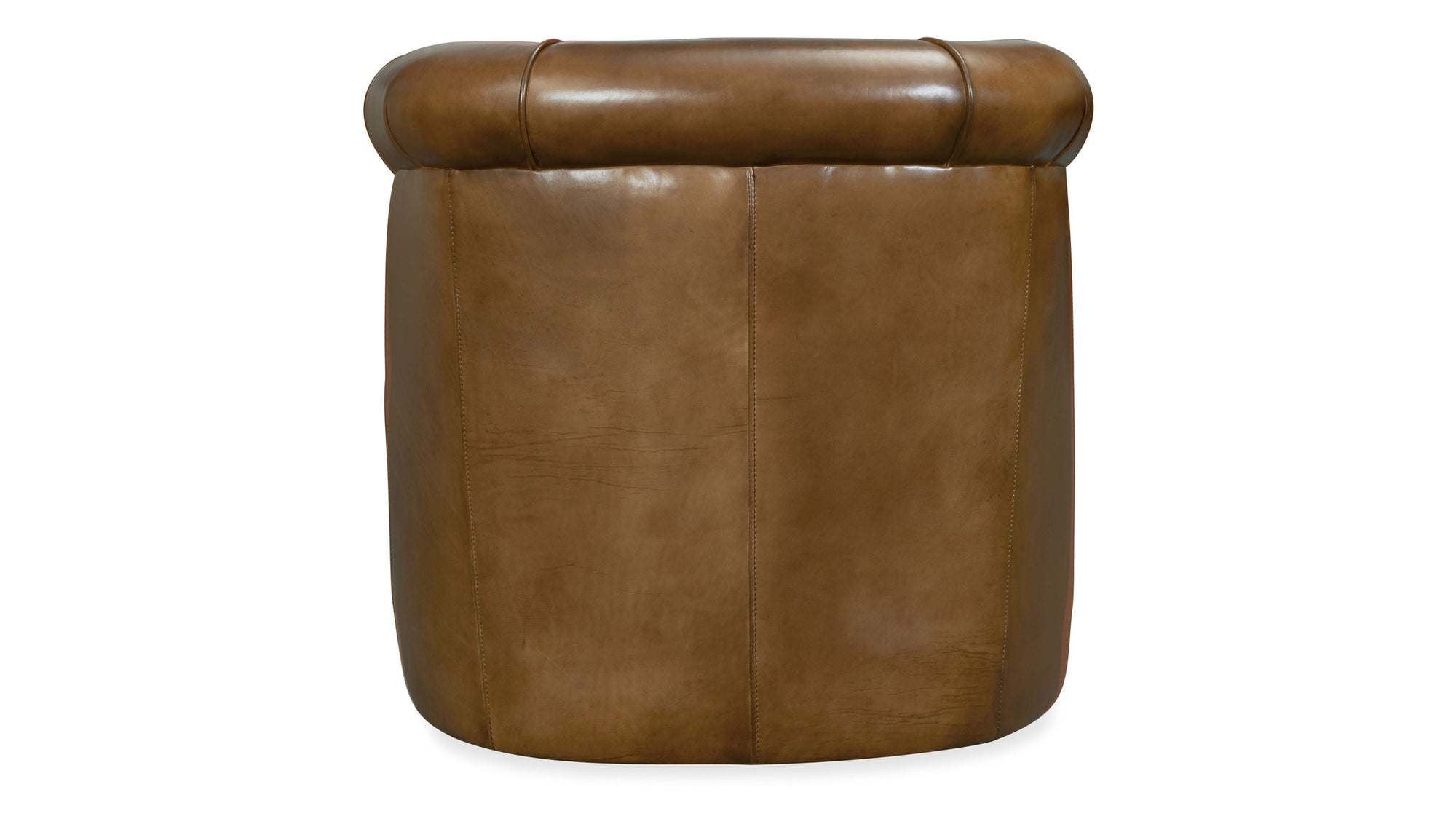 CC - Axton Swivel Leather Club Chair - Dark Brown