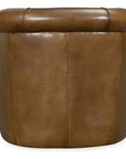 CC - Axton Swivel Leather Club Chair - Dark Brown