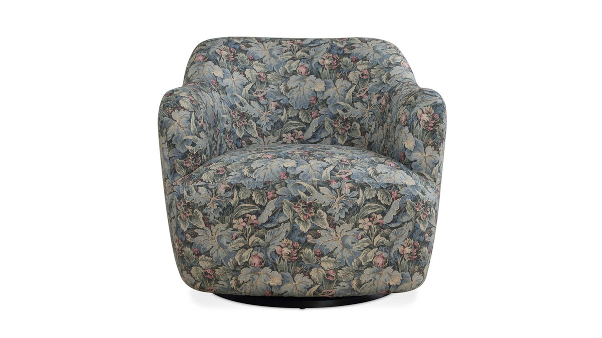 Ansel - Tapestry Swivel Chair - Green