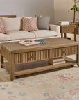 Reed - Rectangular Coffee Table With Casters - Driftwood Oak