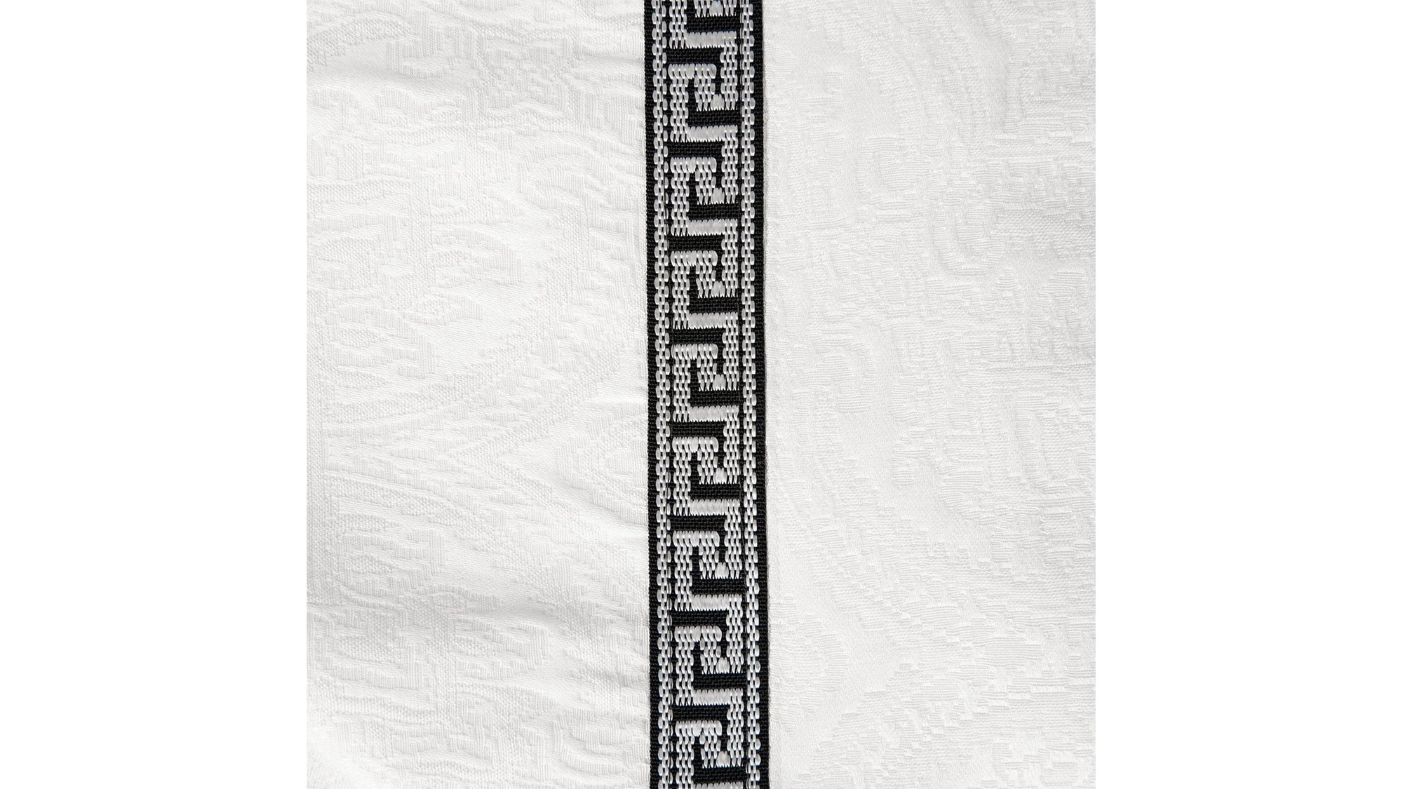 Liza White Matelasse - King Coverlet Set Set of 4 - White / Black