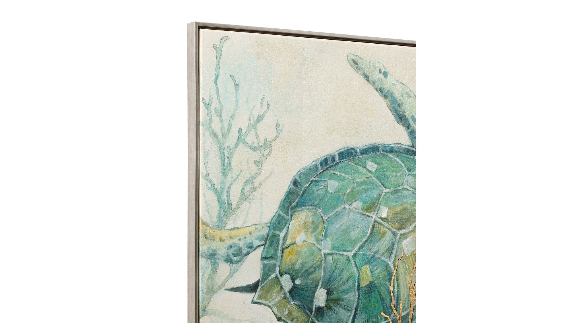 Alanton Framed Canvas - Beige / Green