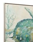 Alanton Framed Canvas - Beige / Green
