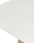 Circa - Concrete Outdoor Dining Table - White / Woodtone