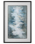 Lakeside Grande - Framed Abstract Print - Silver