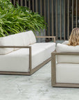 Remsen - Outdoor Sofa - White / Brown