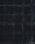 Stella - Full/Queen Faux Silk Velvet Double Box Stitch Quilt Set (Set of 3) - Midnight Blue