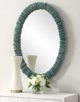 Bonaire - Oval Mirror - Teal Blue