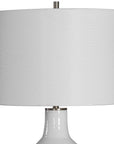 Dakota - Crackle Table Lamp - White
