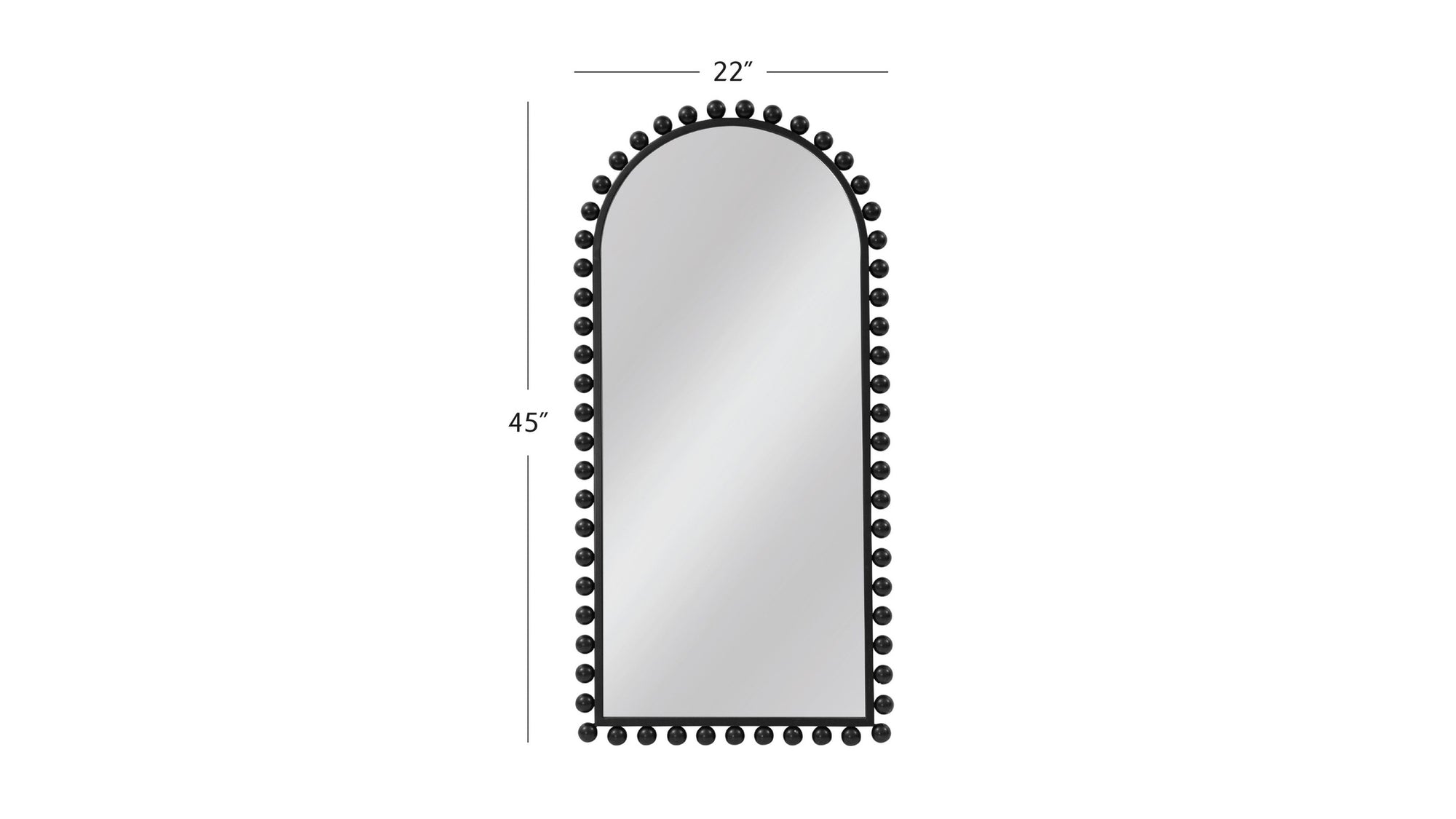 Claria - Tall Wall Mirror - Black