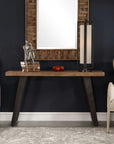 Freddy - Weathered Console Table - Light Brown & Black