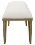 Farrah - Geometric Bench - White