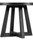 Chapman - Shou Sugi Ban Petite Round Dining Table - Black