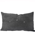 Western Suede Pillow - Western Suede Antique Silver Concho & Studded Lumbar Pillow - Gray