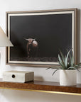 King Of The Hill - Framed Bovine Print - Black