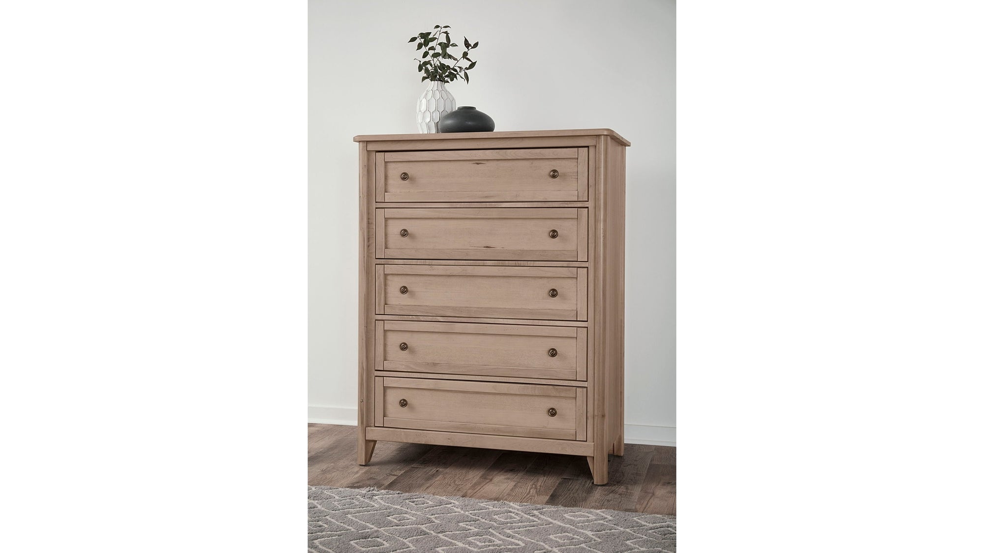 Woodbridge - 5 Drawer Chest - Clear Maple