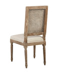 Caned Back Side Chair Set of 2 - Linen & Oak