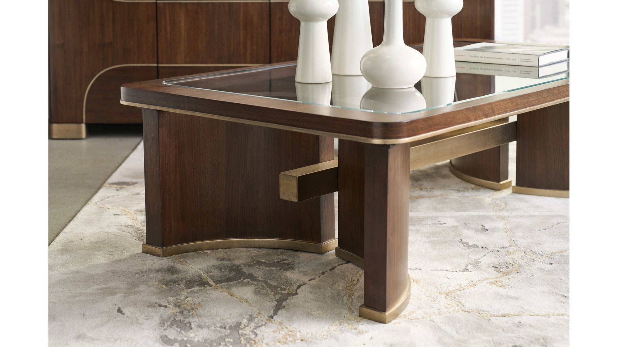 Melange - Contours Cocktail Table - Dark Brown