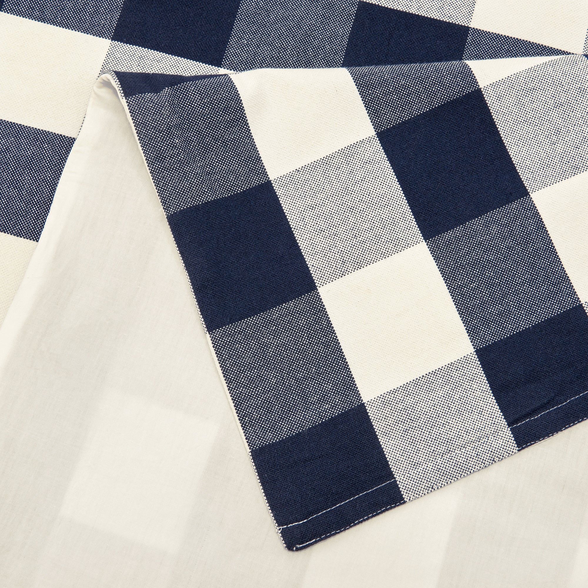 Camille - King Buffalo Check Comforter Set (Set of 3) - Navy