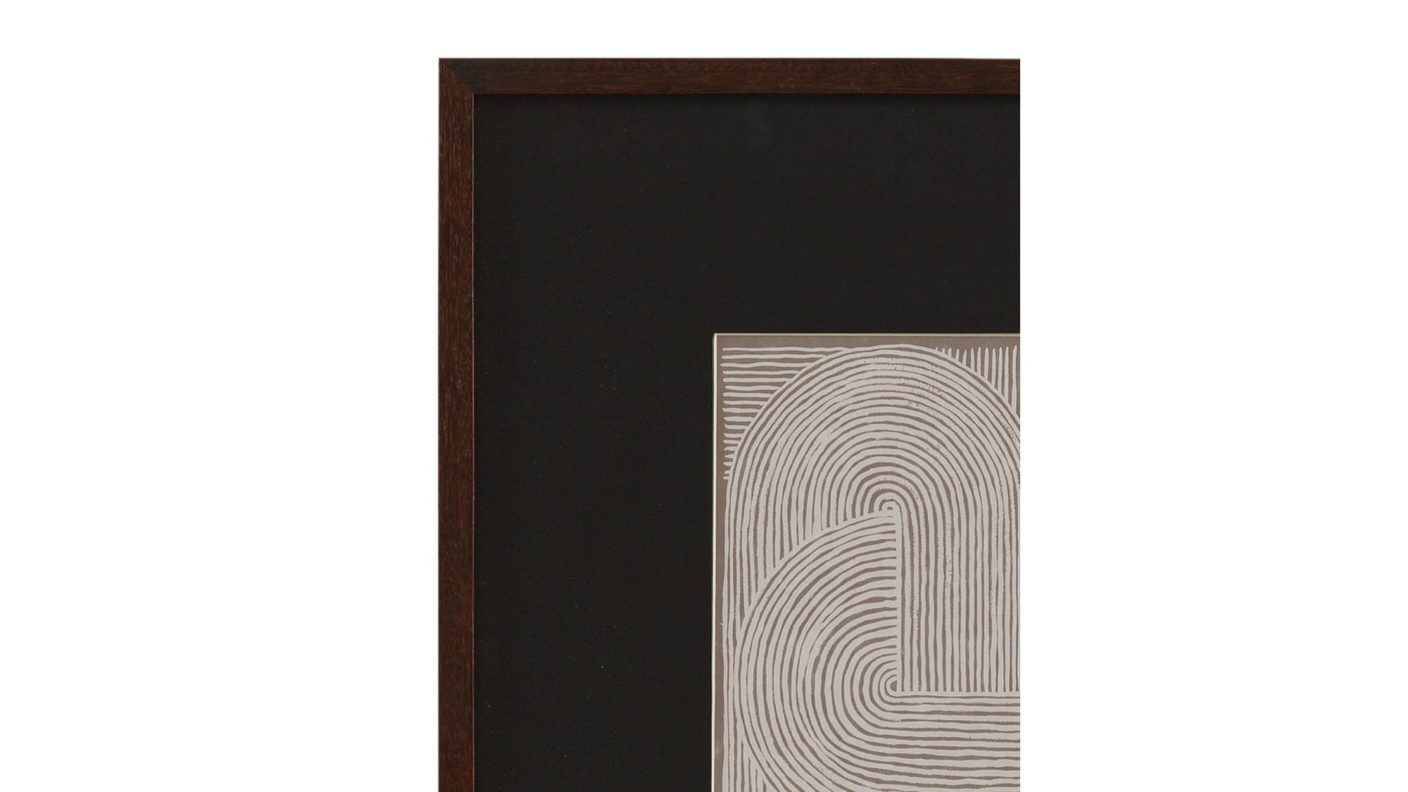 Neutral Strokes IV Framed Print - Black