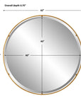 Canillo - Round Mirror - Gold