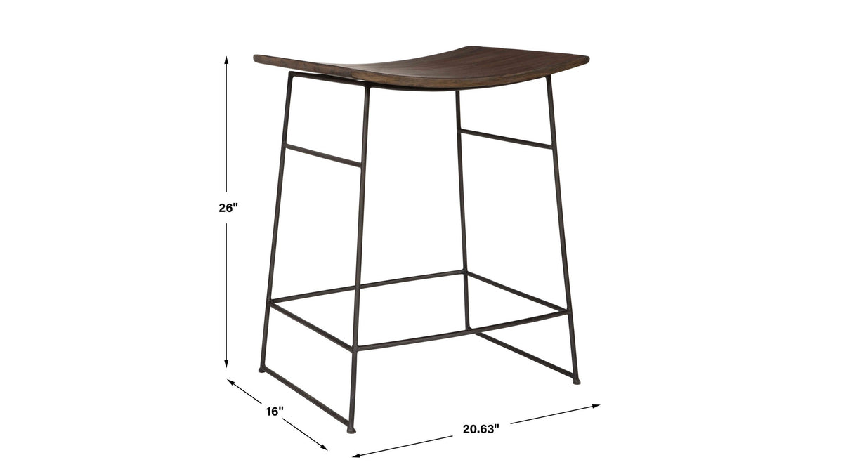 Thura - Counter Stool - Walnut