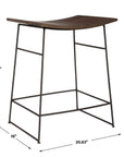 Thura - Counter Stool - Walnut