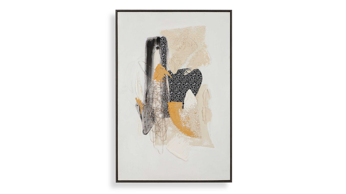 Scatter - Abstract Hand Painted Canvas Art - Black