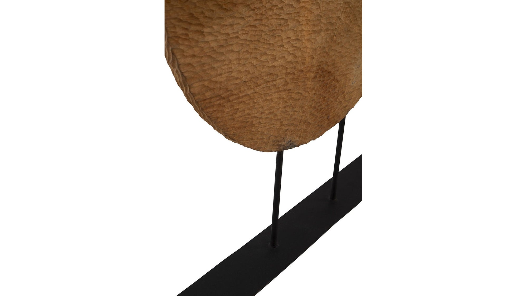 Teak Sculpture Set Set of 2 - Dark Brown