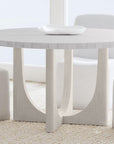Gavin - Dining Table - Driftwood / White Marble
