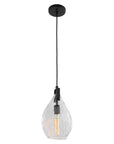 Campester - 1 Light Watered Glass Mini Pendant - Silver